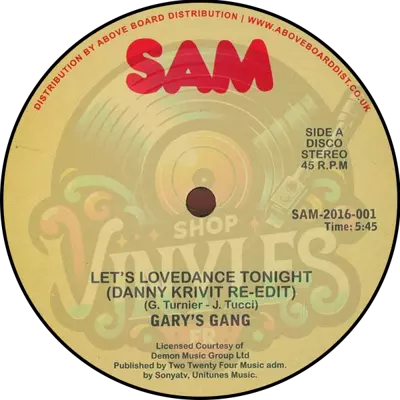 Gary's Gang - Let's Lovedance Tonight - Danny Krivit Re-edit