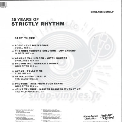 Various Artists - 30 Years Of Strictly Rhythm - Part One (White Vinyl Repress)