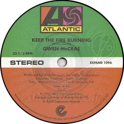 Gwen Mccrae - Keep The Fire Burning / Funky Sensation