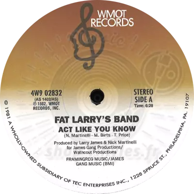 Fat Larry's Band - Act Like You Know