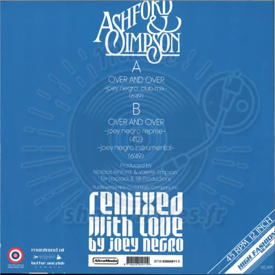 Ashford, Simpson - OVER AND OVER (JOEY NEGRO REMIXES)